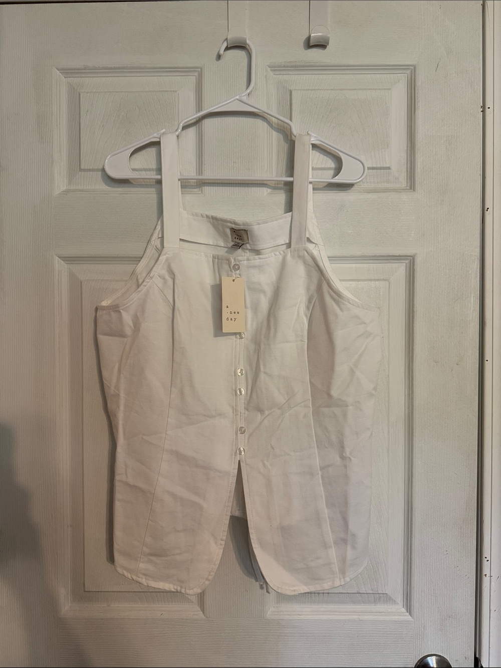 a new day White Button-Front Camisole